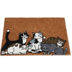 Home&Styling Kokosová rohožka, kočky, 60 x 40 cm