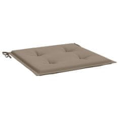 Vidaxl Podušky na zahradní židli 2 ks taupe 40x40x3 cm látka oxford