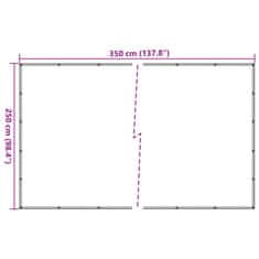 Vidaxl Síť na přívěsný vozík zelená 2,5 x 3,5 m HDPE