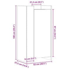 Vidaxl Botník černý 52 x 37,5 x 100 cm kompozitní dřevo