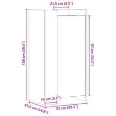 Vidaxl Botník kouřový dub 52 x 37,5 x 100 cm kompozitní dřevo