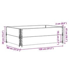 Vidaxl Paletové nástavce 2 ks černé 120 x 80 cm masivní borové dřevo