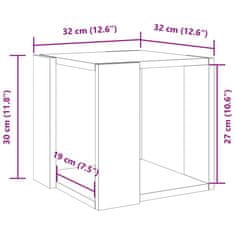 Vidaxl Konferenční stolek dub sonoma 32 x 32 x 30 cm kompozitní dřevo