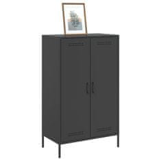 Vidaxl Skříň highboard černá 68 x 39 x 113 cm ocel