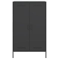 Vidaxl Skříň highboard černá 68 x 39 x 113 cm ocel