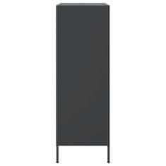 Vidaxl Skříň highboard černá 68 x 39 x 113 cm ocel