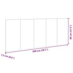 Vidaxl Čelo postele se skříňkami hnědý dub 200 cm kompozitní dřevo