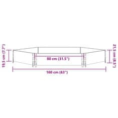 Vidaxl Vyvýšený záhon šestiúhelník černý 160 x 160 cm masivní borovice