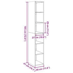 Vidaxl Skříň highboard dub sonoma 30 x 41 x 185 cm kompozitní dřevo