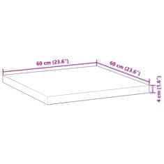 Vidaxl Stolní deska čtvercová 60 x 60 x 4 cm masivní akáciové dřevo