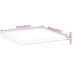 Vidaxl Stolní deska čtvercová 70 x 70 x 2 cm masivní akáciové dřevo