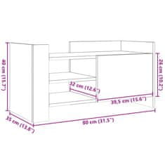 Vidaxl TV skříňka šedá sonoma 80 x 35 x 40 cm kompozitní dřevo