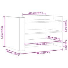 Vidaxl Konferenční stolek dub sonoma 80 x 50 x 50 cm kompozitní dřevo