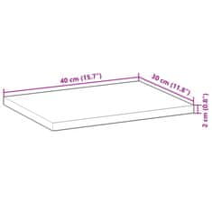 Vidaxl Plovoucí police 3 ks 40 x 30 x 2 cm olejované akáciové dřevo