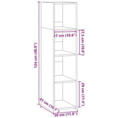 Vidaxl Skříň highboard dub sonoma 30 x 41 x 124 cm kompozitní dřevo