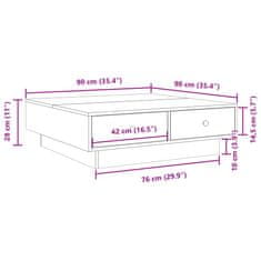 Vidaxl Konferenční stolek hnědý dub 90 x 90 x 28 cm kompozitní dřevo