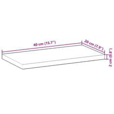 Vidaxl Plovoucí police 3 ks 40 x 20 x 2 cm olejované akáciové dřevo