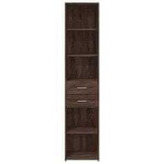 Vidaxl Skříň highboard hnědý dub 40 x 42,5 x 185 cm kompozitní dřevo