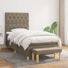 Vidaxl Box spring postel s matrací taupe 80x200 cm textil