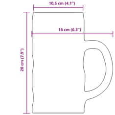 Vidaxl Sklenice na pivo s uchem 6 ks 1 000 ml