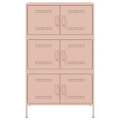 Vidaxl Skříň highboard růžová 68 x 39 x 113 cm ocel