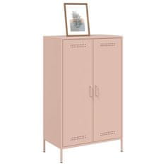 Vidaxl Skříň highboard růžová 68 x 39 x 113 cm ocel