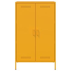 Vidaxl Skříň highboard hořčicově žlutá 68 x 39 x 113 cm ocel