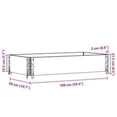 Vidaxl Zahradní truhlík 100 x 50 cm masivní borové dřevo