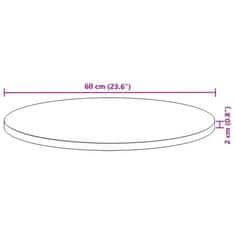 Vidaxl Stolní deska kulatá Ø 60 x 2 cm masivní akáciové dřevo