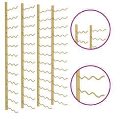 Vidaxl Nástěnné stojany na víno na 36 lahví 2 ks zlaté železo