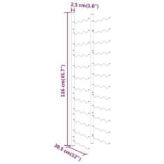 Vidaxl Nástěnné stojany na víno na 36 lahví 2 ks zlaté železo