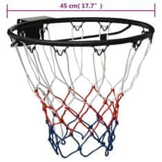 Vidaxl Basketbalová obroučka černá 45 cm ocel