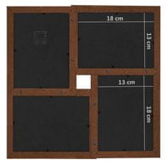 Vidaxl Kolážový fotorámeček na 24 obrázků (13 x 18 cm) tmavě hnědý MDF