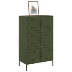 Vidaxl Skříň highboard olivově zelená 68 x 39 x 113 cm ocel