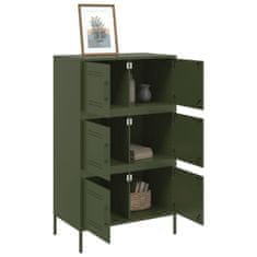 Vidaxl Skříň highboard olivově zelená 68 x 39 x 113 cm ocel