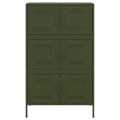 Vidaxl Skříň highboard olivově zelená 68 x 39 x 113 cm ocel