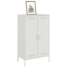 Vidaxl Skříň highboard bílá 68 x 39 x 113 cm ocel