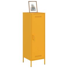 Vidaxl Skříň highboard hořčicově žlutá 36 x 39 x 113 cm ocel