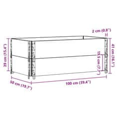 Vidaxl Paletové nástavce 2 ks hnědé 100 x 50 cm masivní borové dřevo