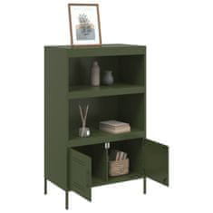 Vidaxl Skříň highboard olivově zelená 68 x 39 x 113 cm ocel