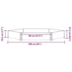 Vidaxl Vyvýšený záhon šestiúhelník 160 x 160 cm masivní borové dřevo