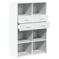 Vidaxl Skříň highboard bílá 80 x 42,5 x 124 cm kompozitní dřevo