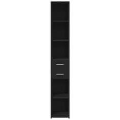 Vidaxl Skříň highboard černá 30 x 42,5 x 185 cm kompozitní dřevo