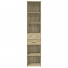 Vidaxl Skříň highboard dub sonoma 40 x 42,5 x 185 cm kompozitní dřevo