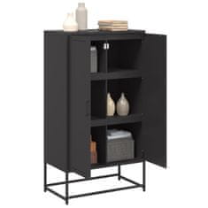 Vidaxl Skříň highboard černá 68,5 x 38,5 x 123,5 cm ocel