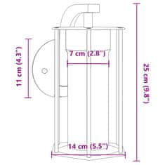 Vidaxl Venkovní nástěnné svítidlo černé nerezová ocel