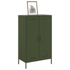 Vidaxl Skříň highboard olivově zelená 68 x 39 x 113 cm ocel