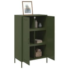 Vidaxl Skříň highboard olivově zelená 68 x 39 x 113 cm ocel