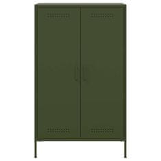 Vidaxl Skříň highboard olivově zelená 68 x 39 x 113 cm ocel