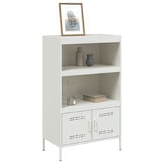 Vidaxl Skříň highboard bílá 68 x 39 x 113 cm ocel